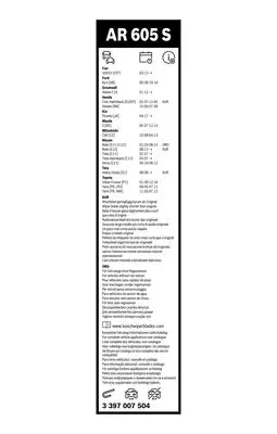 BOSCH 3397007504 Silecek  Süpürgesı Ön Takım 3397007504