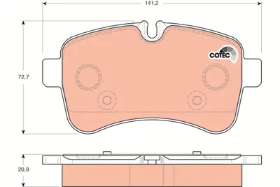 TRW GDB1748 Fren Balatası Ön 42555917