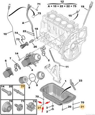 PSA 0133.16 Motor Blok Saplaması 0133.16