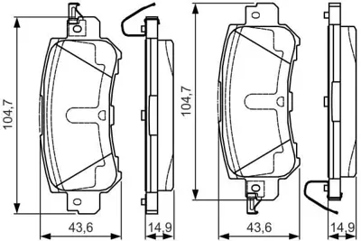 BOSCH 0986495368 Fren Balatası Arka K0Y1/26/48ZC