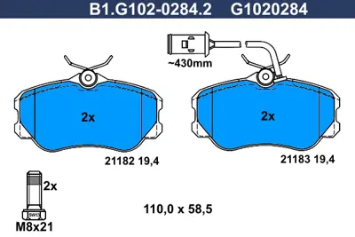 BENDIX 571471B DİSK BALATA ÖN 571471B XM FİŞLİ