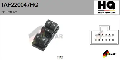 EKİM PRA700078 CAM ANAHTARI ÖN SOL 700078 DOBLO-III (10-) LINEA (8FİŞLİ) 4LÜ