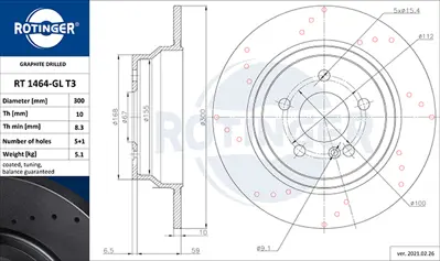 ELITCAR FD24263 DİSK AYNASI ARKA FD24263 W211 (02-08) HAVALI KOMPRESÖR W212 (09-15)