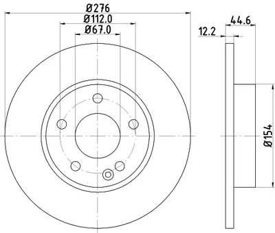 ELITCAR FD24643C DİSK FREN AYNASI ÖN FD24643C MERCEDES A SERISI W169 (04-)