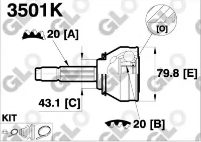 ANKA 2050-0010 AKS KAFASI DIŞ 20500010 UNO 70 60 KÖRÜKLÜ