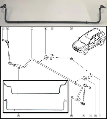OEM 8200814764 VİRAJ DEMİRİ ARKA 8200814764 DUSTER 4X4