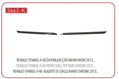 PLEKSAN 3662K PANJUR ÇITASI ÜST 3662K CLIO-IV HB KROM