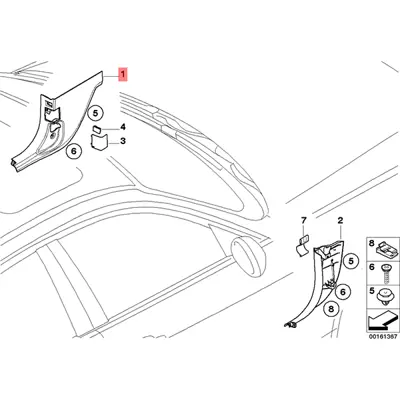 BMW 51437144533 Sol Ön Yan Kaplama Paneli Siyah BMW/51437144533