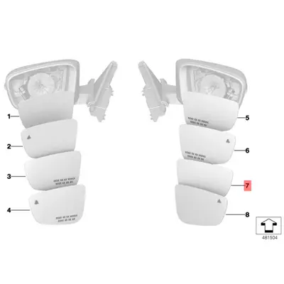 BMW 51167445414 Sağ Ayna Camı BMW/51167468656