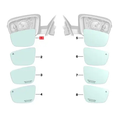 BMW 51167955143 Sol Ayna Camı BMW/51167955143