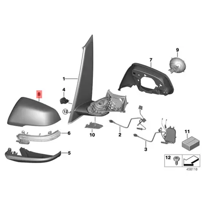 BMW 51167386568 Sağ Ayna Kapağı 51167386568