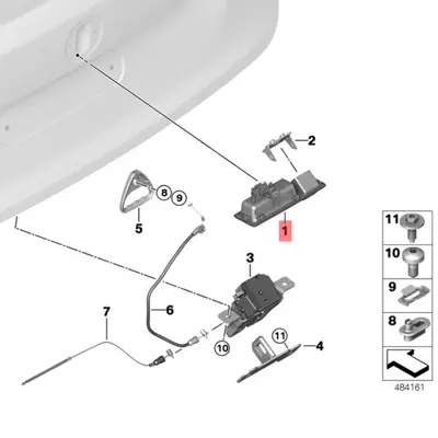 BMW 51247463163 Bagaj Açma Kolu Kameralı 51247463163