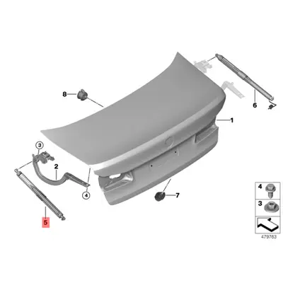 BMW 51247366403 Bagaj Amortisör Yayı 51247366403