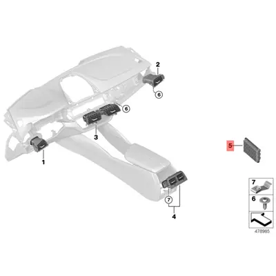 BMW 64229176945 Bagaj Havalındırma Izgarası 64229176945