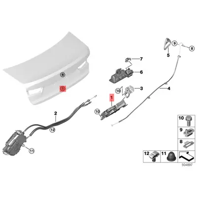 BMW 51247441014 Bagaj Kilidi 51247441014