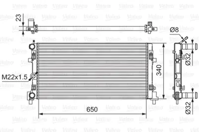 BEHR CR 2081 000S Su Radyatörü 6R0121253, 6RF121253, 6R0121253A, 6R0121253L, 6R0121253N, 1103165, 8MK376754281, 8MK376754284, RA0250130, 640012