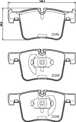 BMW 34116858910 Fren Balatası Ön 34116850567, 34116858910, 6850567, 6858910, 3411685619, 341168546854, 34116854126, 3411685412, 34116798978, 341167986798
