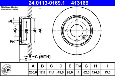 BSG 80-210-001 Fren Dıskı Ön 115430210, 115430211, 115450210, 230288, 115430212, 8524310