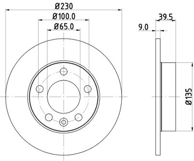 DELPHI BG3034T Fren Dıskı Arka 1J0615601C, 1J0615601N, 1J0615601P, 1J0615601Q, 2Q0615601H, 6QD615601, 6RD615601, L6QD615601, L6QD615601A, 1J0615601