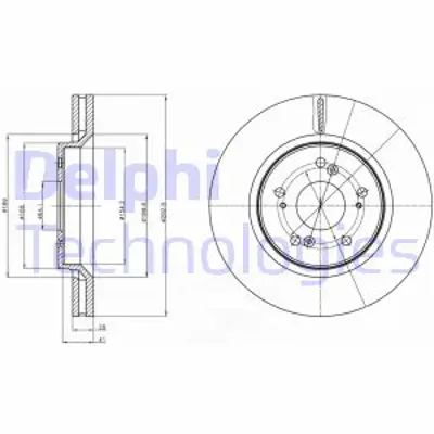 DELPHI BG4250C Fren Dıskı Ön 45251/SWW/G01