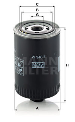MANN FILTER W 940/5 Yag Filtresi 0117/3481