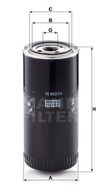MANN FILTER W 962/14 Yag Filtresi 024/184