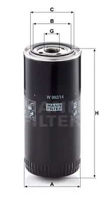 MANN FILTER W 962/14 Yag Filtresi 024/184