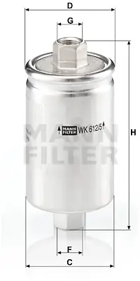 MANN FILTER WK 612/5 Yakıt Fıltresı 2112/1111/701/001