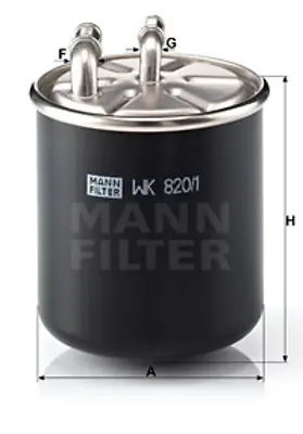 MANN FILTER WK 820/1 Yakıt Fıltresı A6460920001, A6460920301, A6460920501, 6460920001, 6460920301, 6460920501, MR597635, 4544700090, A4544700090, K05174056AA