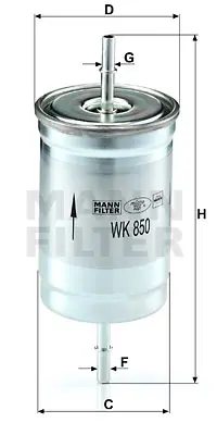 MANN FILTER WK 850 Yakıt Fıltresı 3081799, 30817997, 30817991, 308179977, 330817997