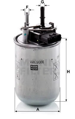 MANN FILTER WK 9066 Yakıt Fıltresı 164001KB2B, 164001KB2C, 164001KB3B