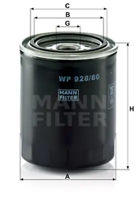MANN FILTER WP 928/80 Yag Fıltresı WLY0/14/302