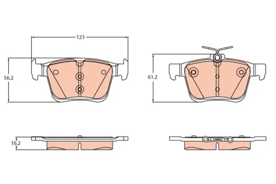 TRW GDB2179 Fren Balatası Arka 5WA698451F, 5Q0698451S, 5Q0698451Q, 5Q0698451N, 5Q0698451C, 5Q0698451AC, 5Q0698451, 3Q0698451N, 3Q0698451M, 8V0698451F