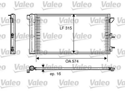 VALEO 860009 Klıma Radyatörü 46821270, 41732993, 42820833, 46798100, 46820833, 46821264, 51708909, 51712795, 51712975, 51732993