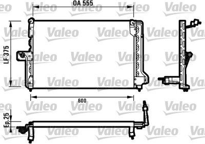 VALEO 860059 Klıma Radyatörü 1618012, 52464309, 52460417, 8072003, 8FC351036021, 720M01, 94117, 94118