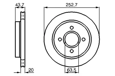 BOSCH 0986478605 Fren Dıskı Arka 93BX/2A315/AD