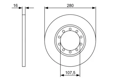 BOSCH 0986479390 Fren Dıskı Arka 6C16/2A315/AB