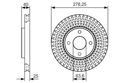 BOSCH 0986479C48 Fren Dıskı Ön CN15/1125/DA