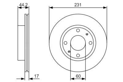 BOSCH 0986479R23 Fren Dıskı Ön 55311/76A00