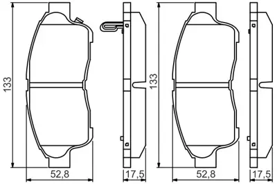 BOSCH 0986495257 Fren Balatası Ön 04465/12500