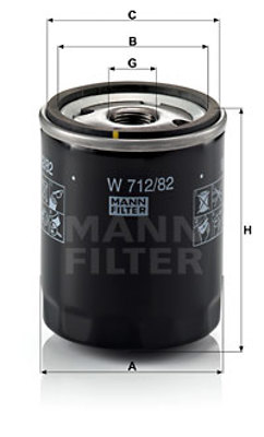 MANN FILTER W 712/82 Yag Fıltresı 4M5Q/6714/DA