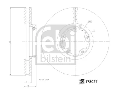 FEBI BILSTEIN 178027 Fren Dıskı Ön BK21/1125/FA