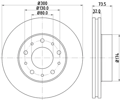 GOODYEAR 103022 Fren Dıskı Ön 4249A6, 424937, 424938, 1607872380, 1612435380, 1612435480, 51705758, 51740249, 1618864580, 1611841280