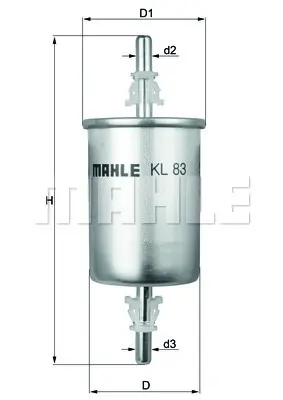 MAHLE KL83 Yakıt Fıltresı 7606404, 96131549, 11257787063, 7787063, 46441236, 46523087, 46769601, 51720700, 60811822, 60811904