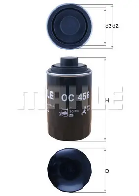 MAHLE OC 456 Yag Fıltresı 06H115561