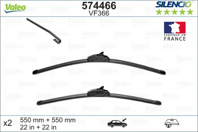 VALEO 574466 Sılecek Süpürgesı Ön Takım LR018367, LR018368, 4158200045, A4158200045, 7701068754, 4B2955425C, 4B2998002, 4B8955425H, 4B8955425M, 4F2955426E