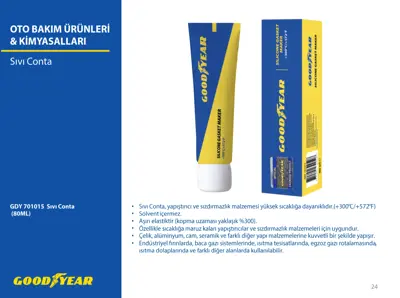 GOODYEAR 701015 Sıvı Conta 80 ML SİYAH (TÜP) 701015