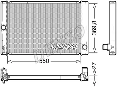 DENSO DRM50123 Radyatör Drm50123 Corolla-Aurıs (07>) 1.4 D-4d 164000N060, DRM50023, 1153133, 8MK376790151, 64691