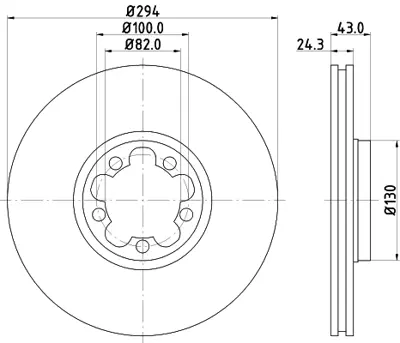 FORD 2C16 1125 AA Fren Dıskı Ön YC1W1125B1B, YC1W1125BA, 1387781, 1520373, 1568640, 1738815, 2C161125AA, 4041428, 4494021, YC1J1125B2B