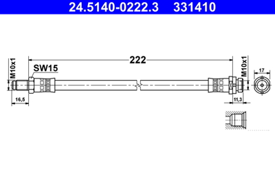 FORD 6C11 2282 FA Arka Fren Hortumu Drw 6C112282FA